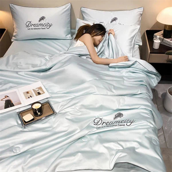 Piumino estivo in seta ghiacciata - Freschezza e comfort notturno