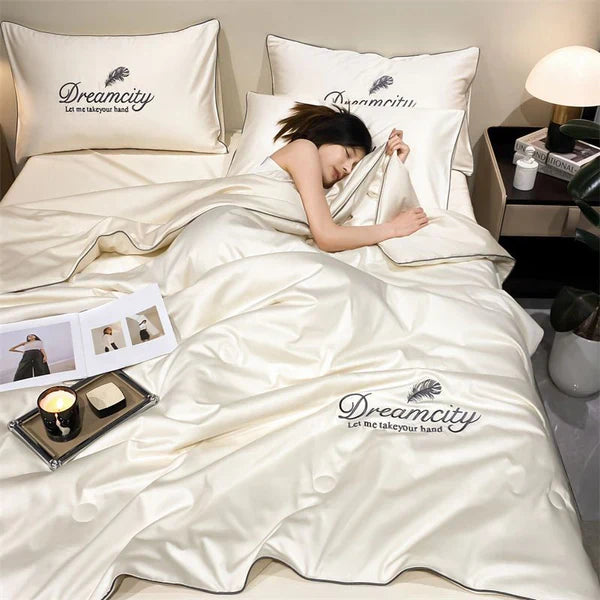 Piumino estivo in seta ghiacciata - Freschezza e comfort notturno