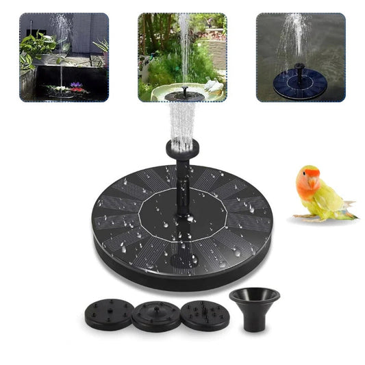 Solar garden fountain: attract birds with elegance