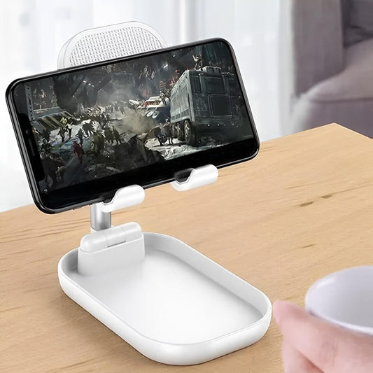 Foldable phone stand with integrated wireless charger
