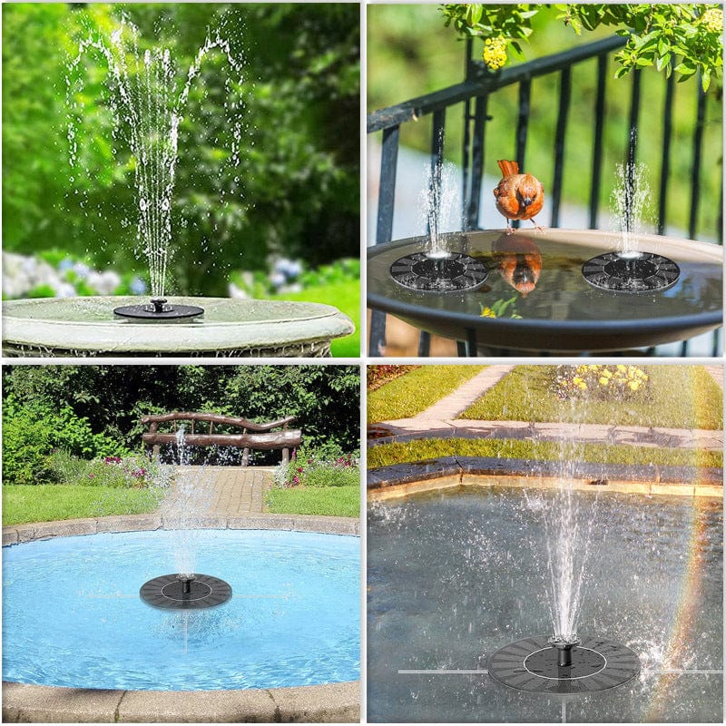 Multicolor LED solar fountain