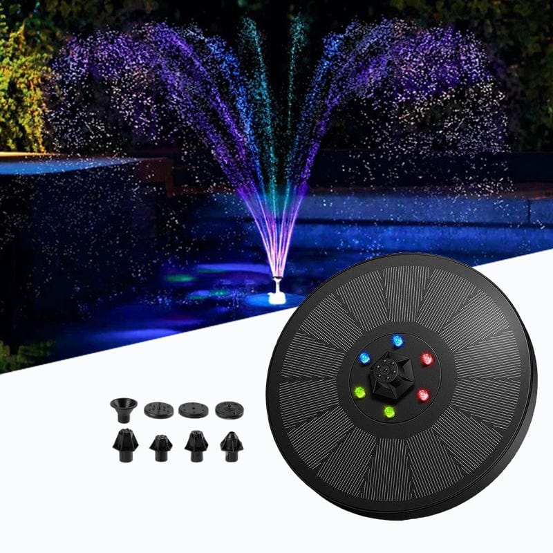 Multicolor LED solar fountain